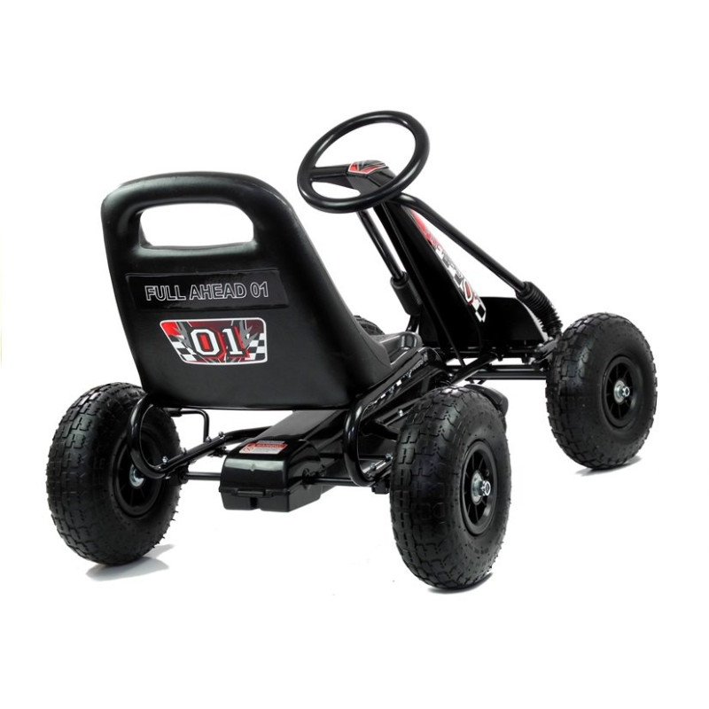 Gokart Czarny A-15 Pompowane Koła
