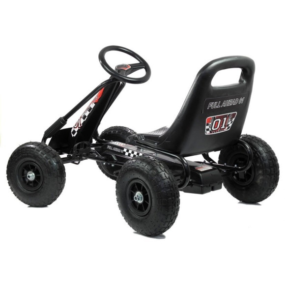 Gokart Czarny A-15 Pompowane Koła