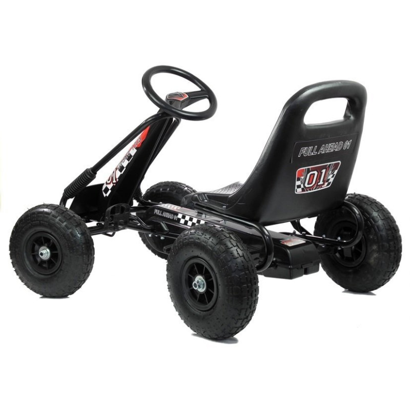 Gokart Czarny A-15 Pompowane Koła