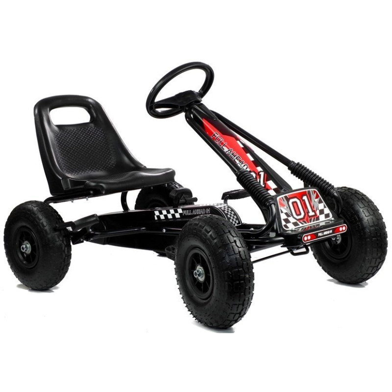 Gokart Czarny A-15 Pompowane Koła