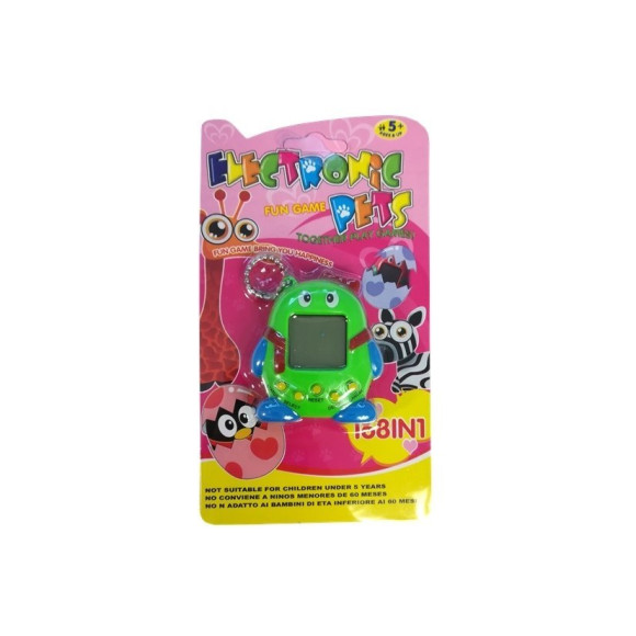 Elektroniczne Zwierzątko Tamagotchi z Kokardką Zielone Elektroniczne Zwierzątko Tamagotchi z Kokardką Zielone