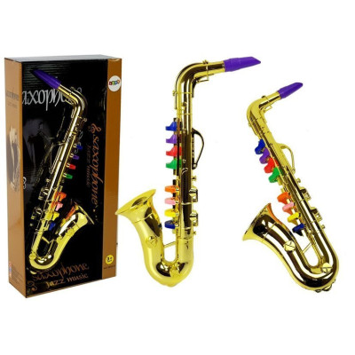 Zabawkowy Saksofon instrument w kolorze złotym