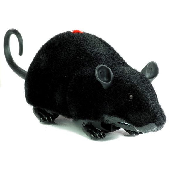 Mysz Zdalnie Sterowana Pilotem R/C Na Kółkach Duża Czarna Mysz Zdalnie Sterowana Pilotem R/C Na Kółkach Duża Czarna