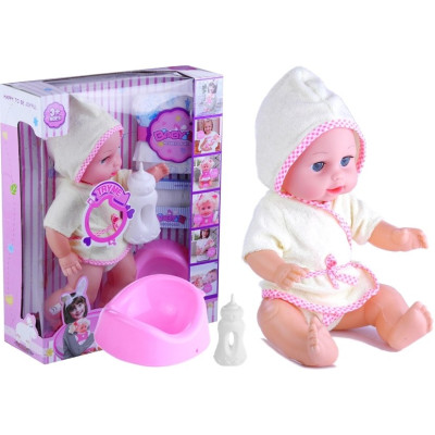Lalka Bobas W Szlafroku Butelka Nocnik Pampers Gra