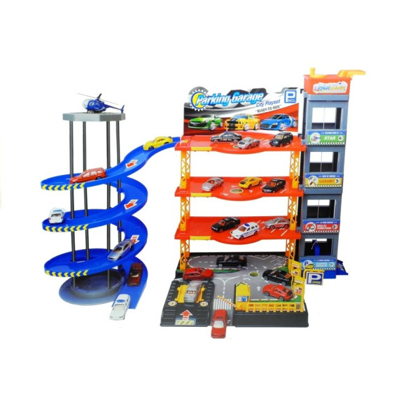 Parking Poziomowy Tor Winda 4 Autka Helikopter Parking Poziomowy Tor Winda 4 Autka Helikopter