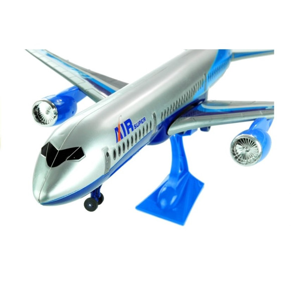 Granatowy Samolot Napęd Stojaczek 69 cm Granatowy Samolot Napęd Stojaczek 69 cm