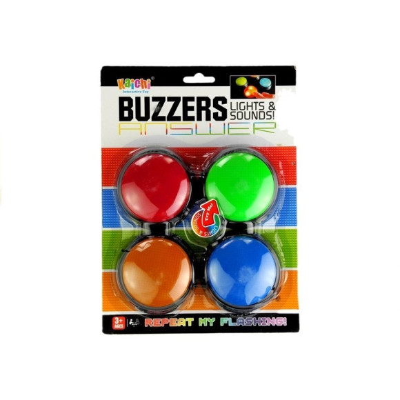 Zestaw Buzzers 4 Światełka Światło Dźwięk 4 Kolory