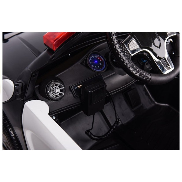 Auto na Akumulator Samochód Policyjny Biały