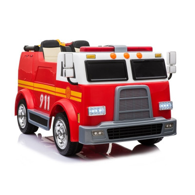 Wóz Strażacki na Akumulator Czerwony Dla Dzieci Pilot LL911