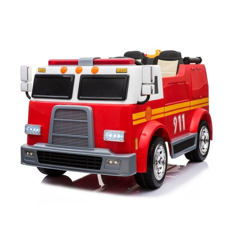 Wóz Strażacki na Akumulator Czerwony Dla Dzieci Pilot LL911