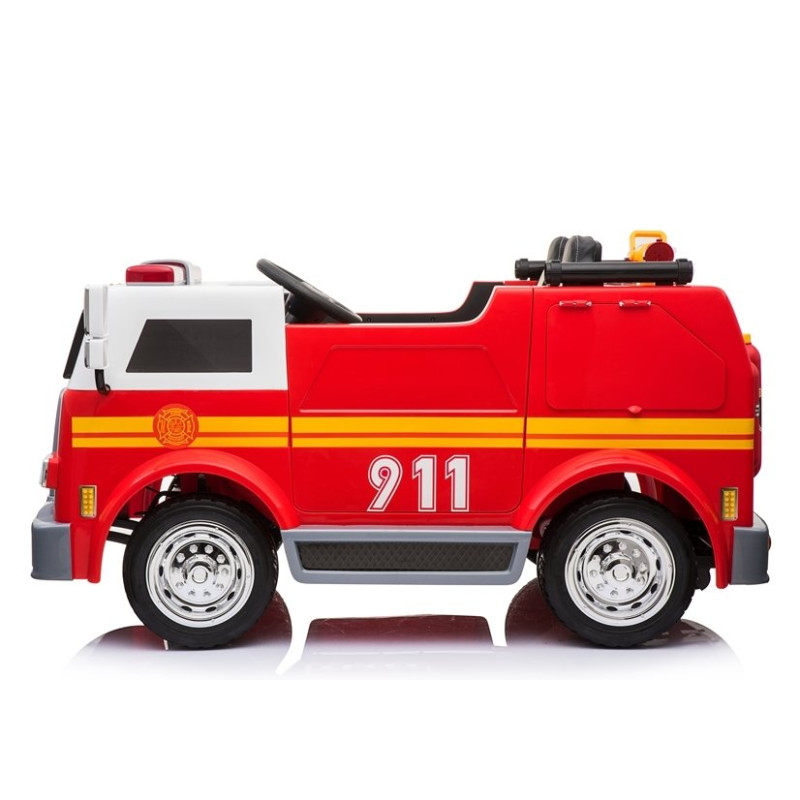 Wóz Strażacki na Akumulator Czerwony Dla Dzieci Pilot LL911