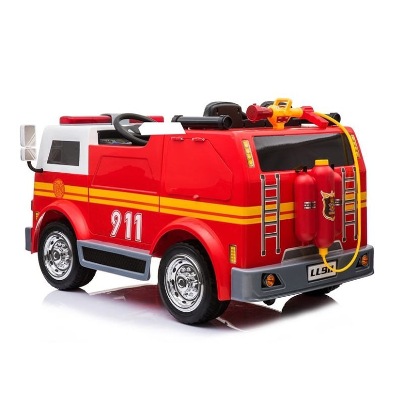 Wóz Strażacki na Akumulator Czerwony Dla Dzieci Pilot LL911