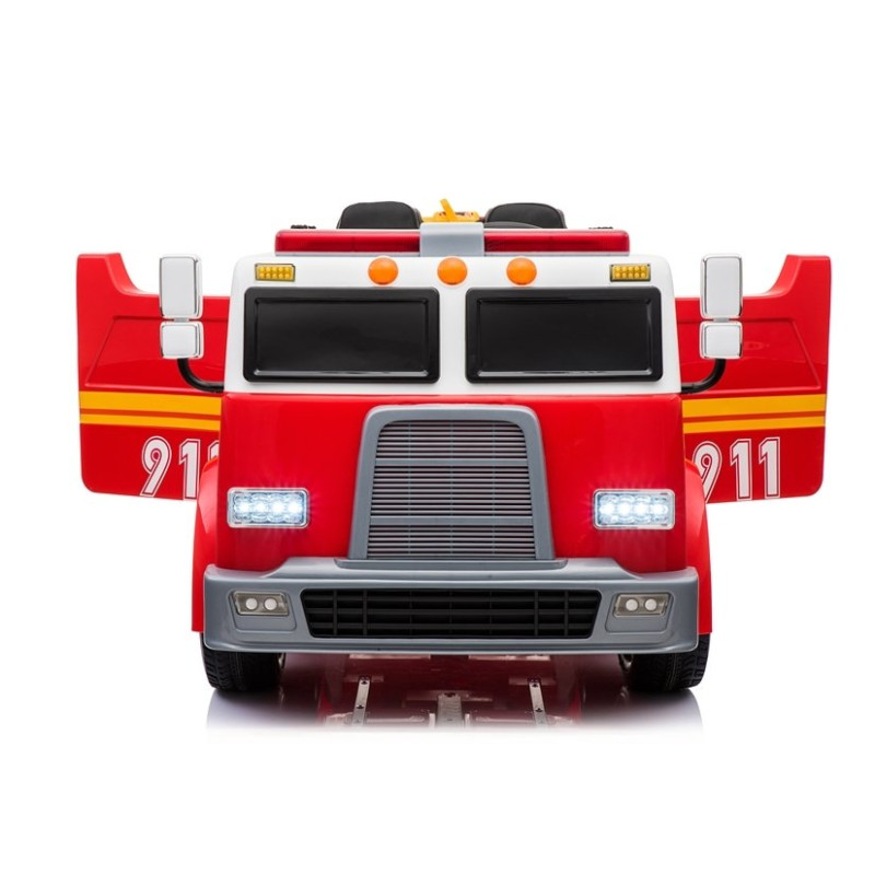 Wóz Strażacki na Akumulator Czerwony Dla Dzieci Pilot LL911