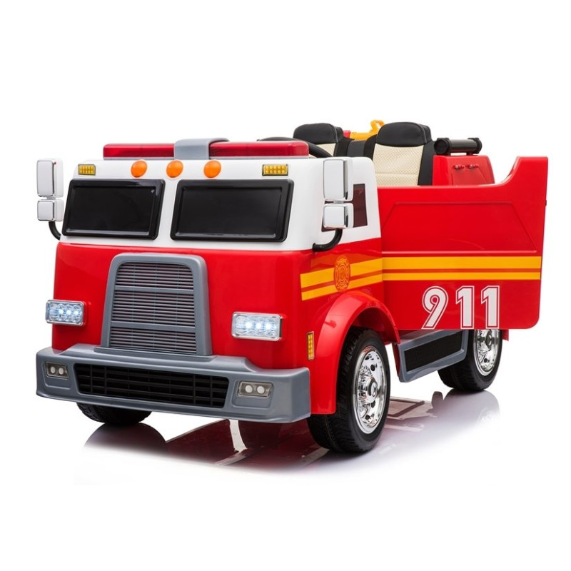 Wóz Strażacki na Akumulator Czerwony Dla Dzieci Pilot LL911