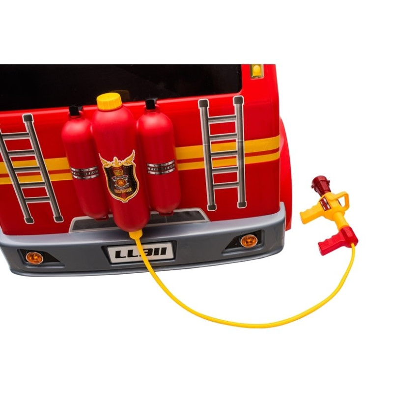 Wóz Strażacki na Akumulator Czerwony Dla Dzieci Pilot LL911