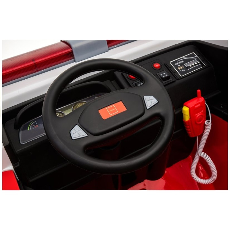 Wóz Strażacki na Akumulator Czerwony Dla Dzieci Pilot LL911