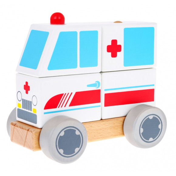 Drewniane Autko Ambulans Drewniane Autko Ambulans