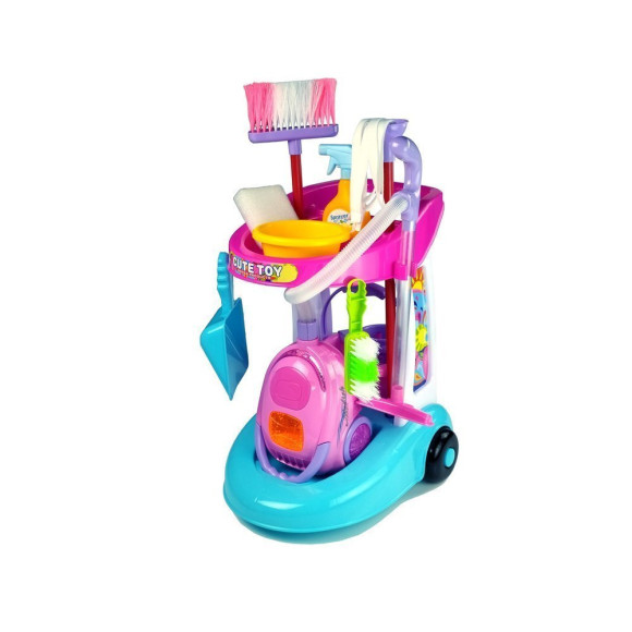 Zestaw Do Sprzątania Na Wózeczku Odkurzacz