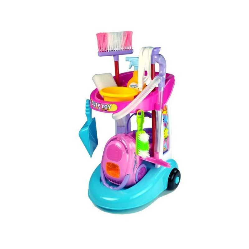 Zestaw Do Sprzątania Na Wózeczku Odkurzacz