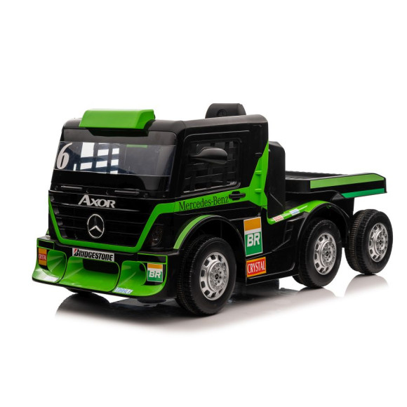 Auto Na Akumulator Mercedes + Naczepa XMX622B  Zielony LCD