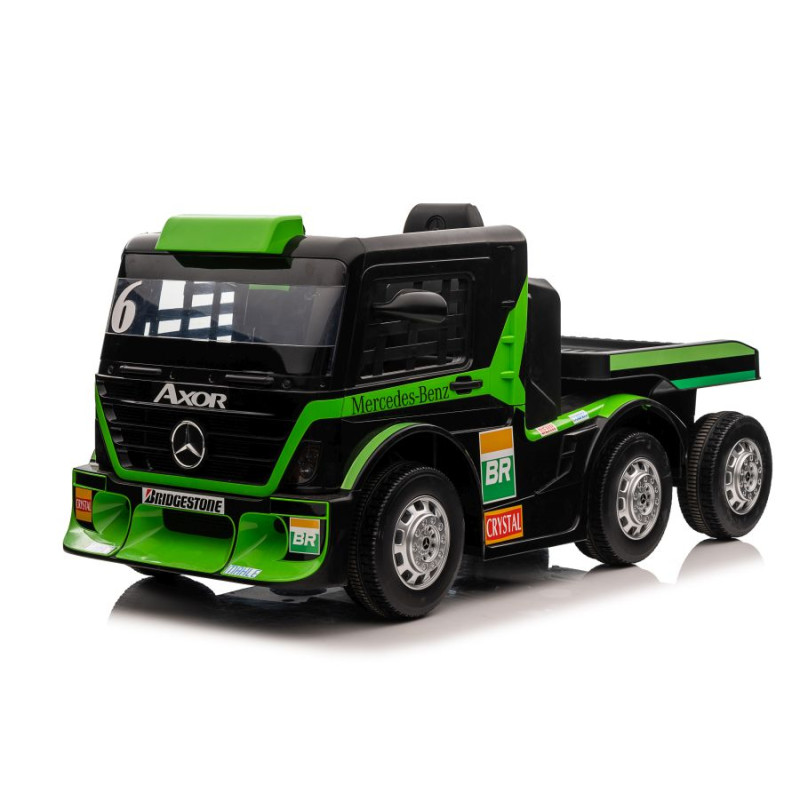 Auto Na Akumulator Mercedes + Naczepa XMX622B  Zielony LCD