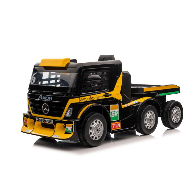 Auto Na Akumulator Mercedes + Naczepa XMX622B  Zółty LCD