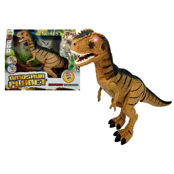 Dinozaur Tyranozaur Porusza się Ryczy Świeci Dinozaur Tyranozaur Porusza się Ryczy Świeci