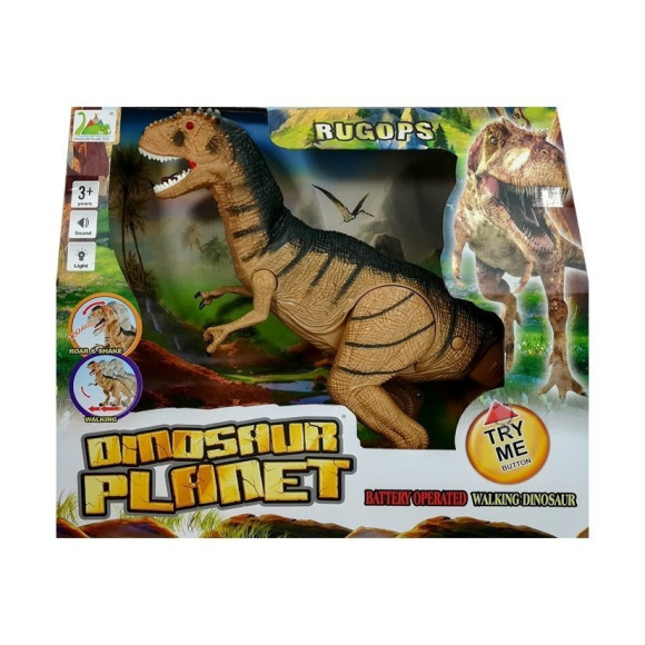 Dinozaur Tyranozaur Porusza się Ryczy Świeci Dinozaur Tyranozaur Porusza się Ryczy Świeci