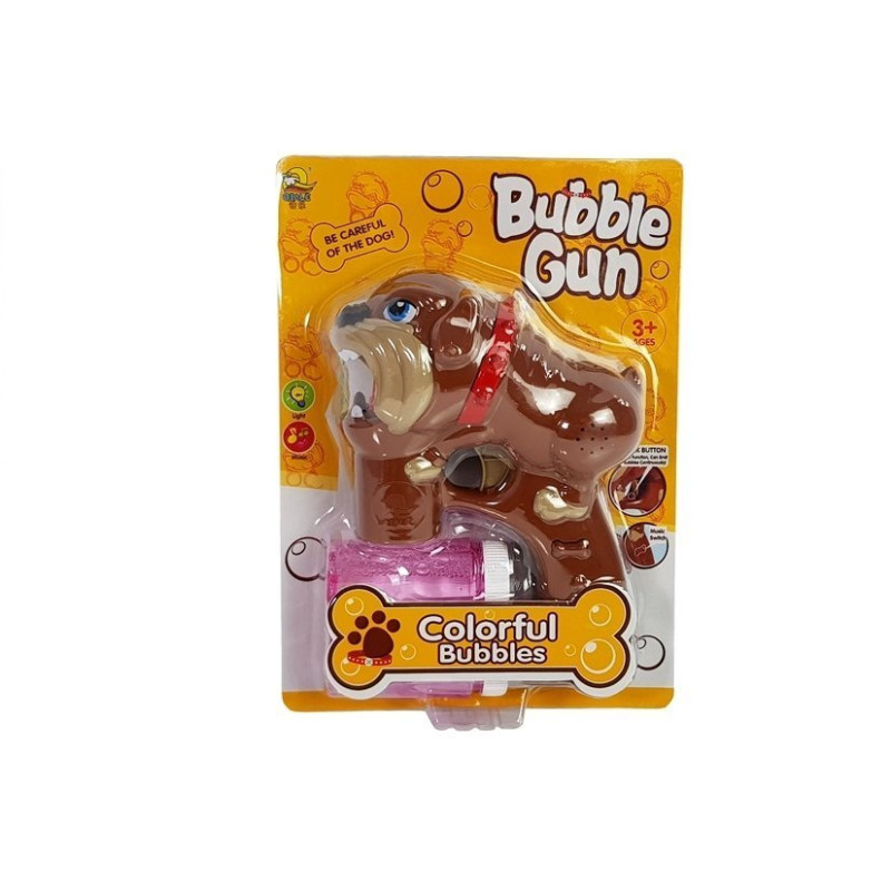 Pistolet na bańki mydlane Pies Buldog