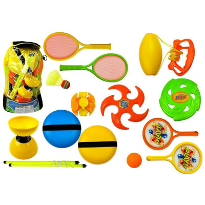 Zestaw Sportowy Rakiety Frisbee Diabolo
