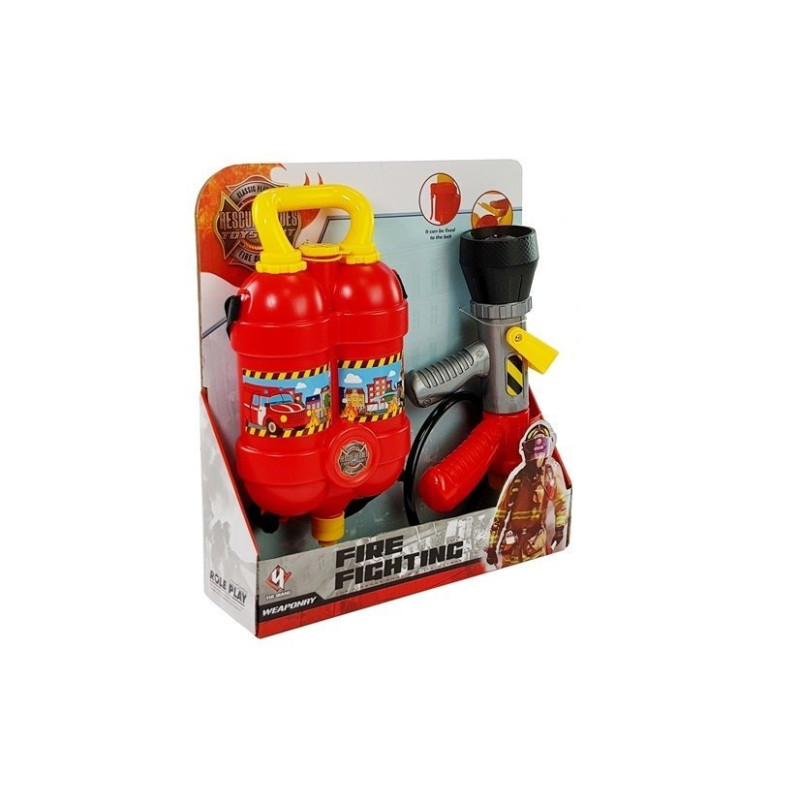 Zestaw Małego Strażaka Pistolet na Wodę Magazynek Czerwony