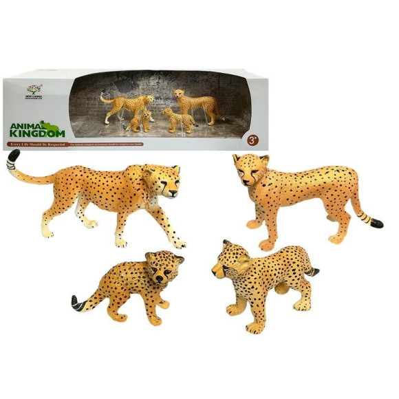Gepard Figurki Edukacyjne Dzikie Zwierzęta 4 sztuki Sawanna Gepard Figurki Edukacyjne Dzikie Zwierzęta 4 sztuki Sawanna