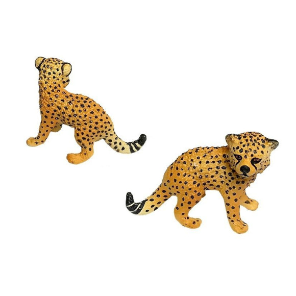 Gepard Figurki Edukacyjne Dzikie Zwierzęta 4 sztuki Sawanna Gepard Figurki Edukacyjne Dzikie Zwierzęta 4 sztuki Sawanna