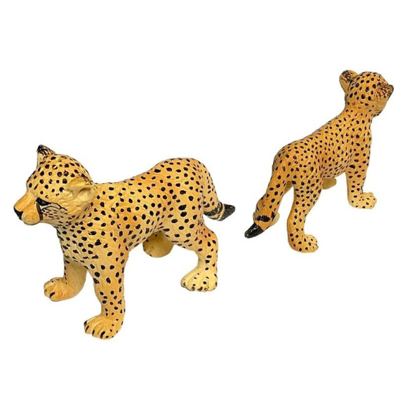 Gepard Figurki Edukacyjne Dzikie Zwierzęta 4 sztuki Sawanna Gepard Figurki Edukacyjne Dzikie Zwierzęta 4 sztuki Sawanna