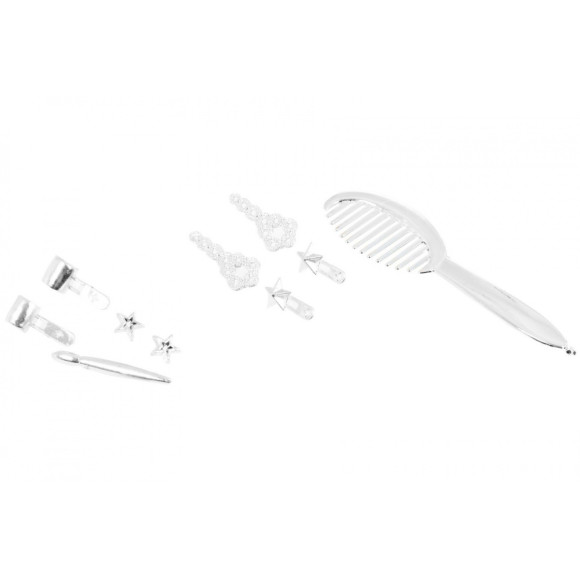 Lalka blondynka do stylizacji włosów dla dzieci 3+ Zestaw do czesania + Ozdoby akcesoria