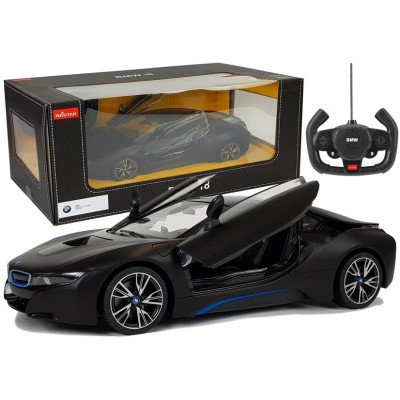 Auto R/C BMW i8 Rastar 1:14 Czarny Drzwi Automatyczne