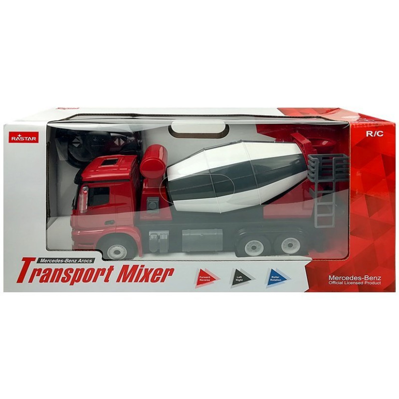Auto R/C Mercedes-Benz Arocs Rastar 1:14 Czerwone na Pilota
