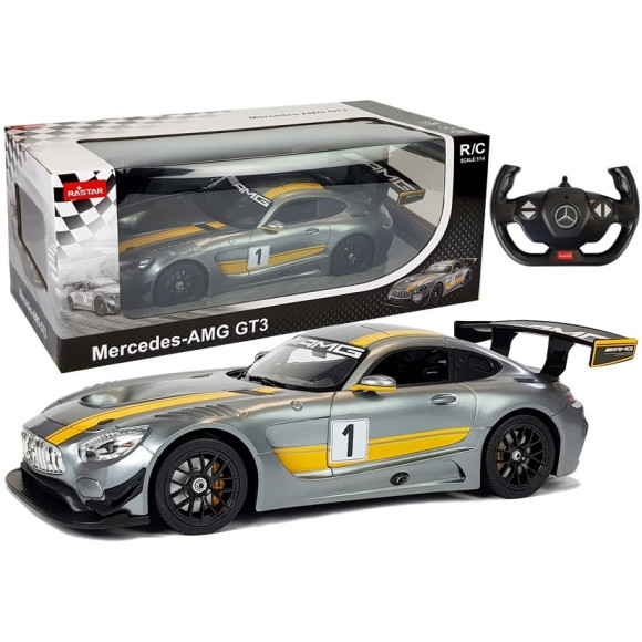 Auto R/C Mercedes AMG GT3 Rastar 1:14 Szare na pilota Auto R/C Mercedes AMG GT3 Rastar 1:14 Szare na pilota