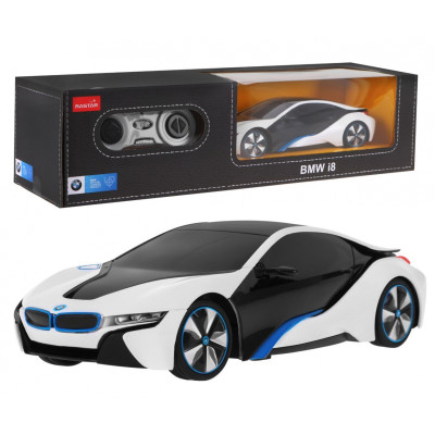 BMW i8 białe RASTAR model 1:24 Zdalnie sterowane auto + pilot 2,4 GHz