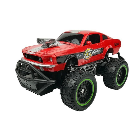 Auto Zdalnie Sterowane R/C 6.5 km/h Wysokie Koła Czerwone Auto Zdalnie Sterowane R/C 6.5 km/h Wysokie Koła Czerwone