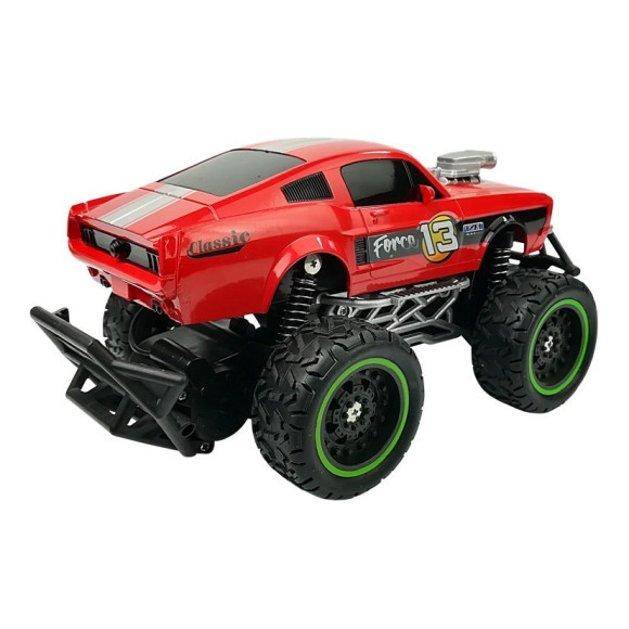 Auto Zdalnie Sterowane R/C 6.5 km/h Wysokie Koła Czerwone Auto Zdalnie Sterowane R/C 6.5 km/h Wysokie Koła Czerwone