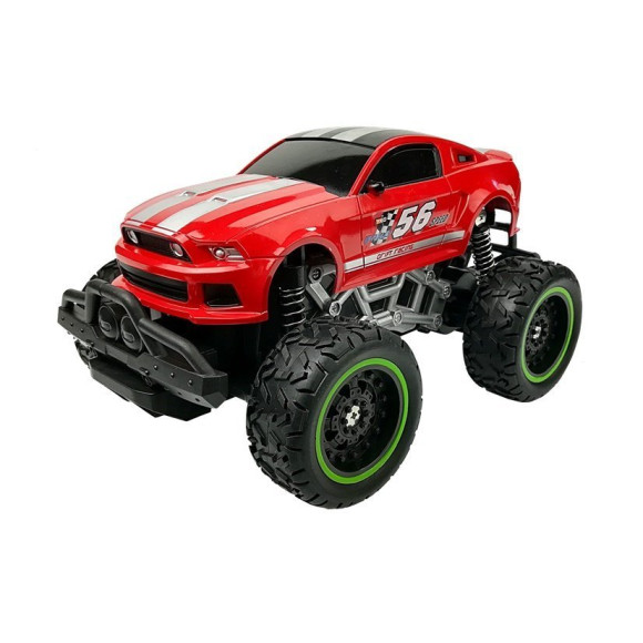 Auto Zdalnie Sterowane R/C 6.5 km/h Wysokie Koła Czerwone Auto Zdalnie Sterowane R/C 6.5 km/h Wysokie Koła Czerwone