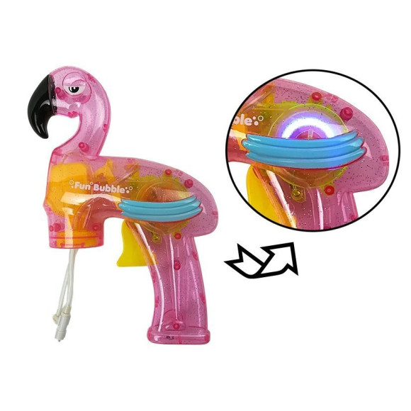 Pistolet do baniek mydlanych flaming różowy Pistolet do baniek mydlanych flaming różowy