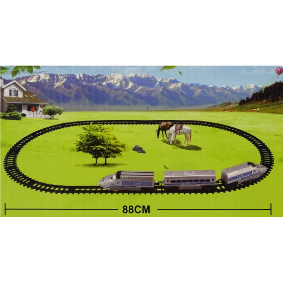 Pociąg Kolejka na Baterie ze Światłami i Dźwiękiem Pociąg Kolejka na Baterie ze Światłami i Dźwiękiem