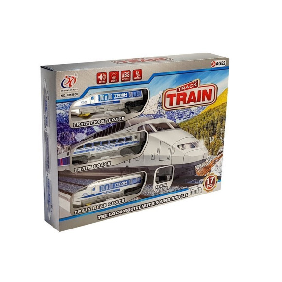 Pociąg Kolejka na Baterie ze Światłami i Dźwiękiem Pociąg Kolejka na Baterie ze Światłami i Dźwiękiem