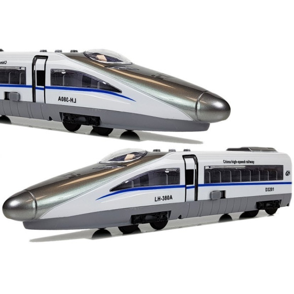 Pociąg Pendolino z Naciągiem Biały z Dźwiękiem i Światłami Pociąg Pendolino z Naciągiem Biały z Dźwiękiem i Światłami