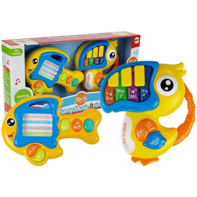 Pianinko i Gitara na Baterie Papuga Rybka
