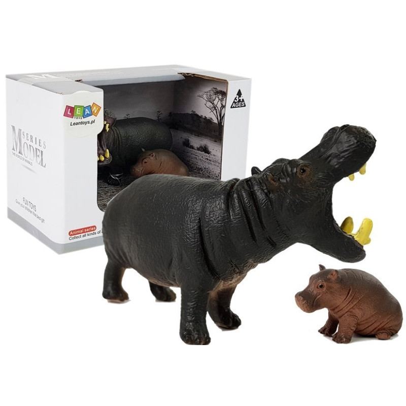 Zestaw Figurek Zwierzęta Afryka Hipopotam Zebra