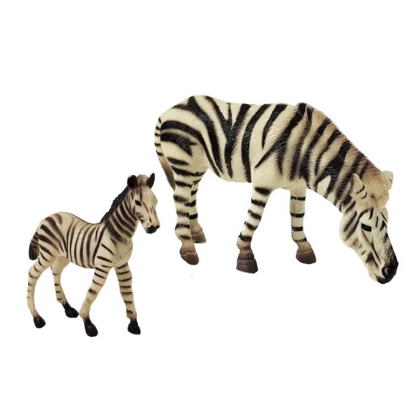 Zestaw Figurek Zwierzęta Afryka Hipopotam Zebra