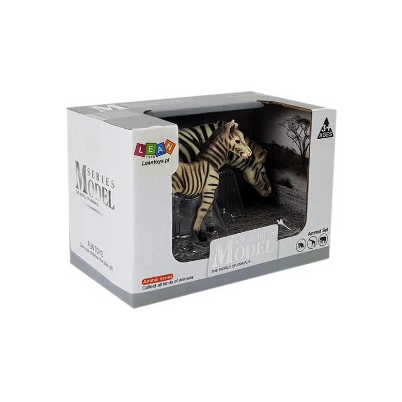 Zestaw Figurek Zwierzęta Afryka Hipopotam Zebra